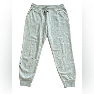 Old Navy Gray Star Print Jogger Sweatpants Cozy Lounge Athleisure Women’s Medium